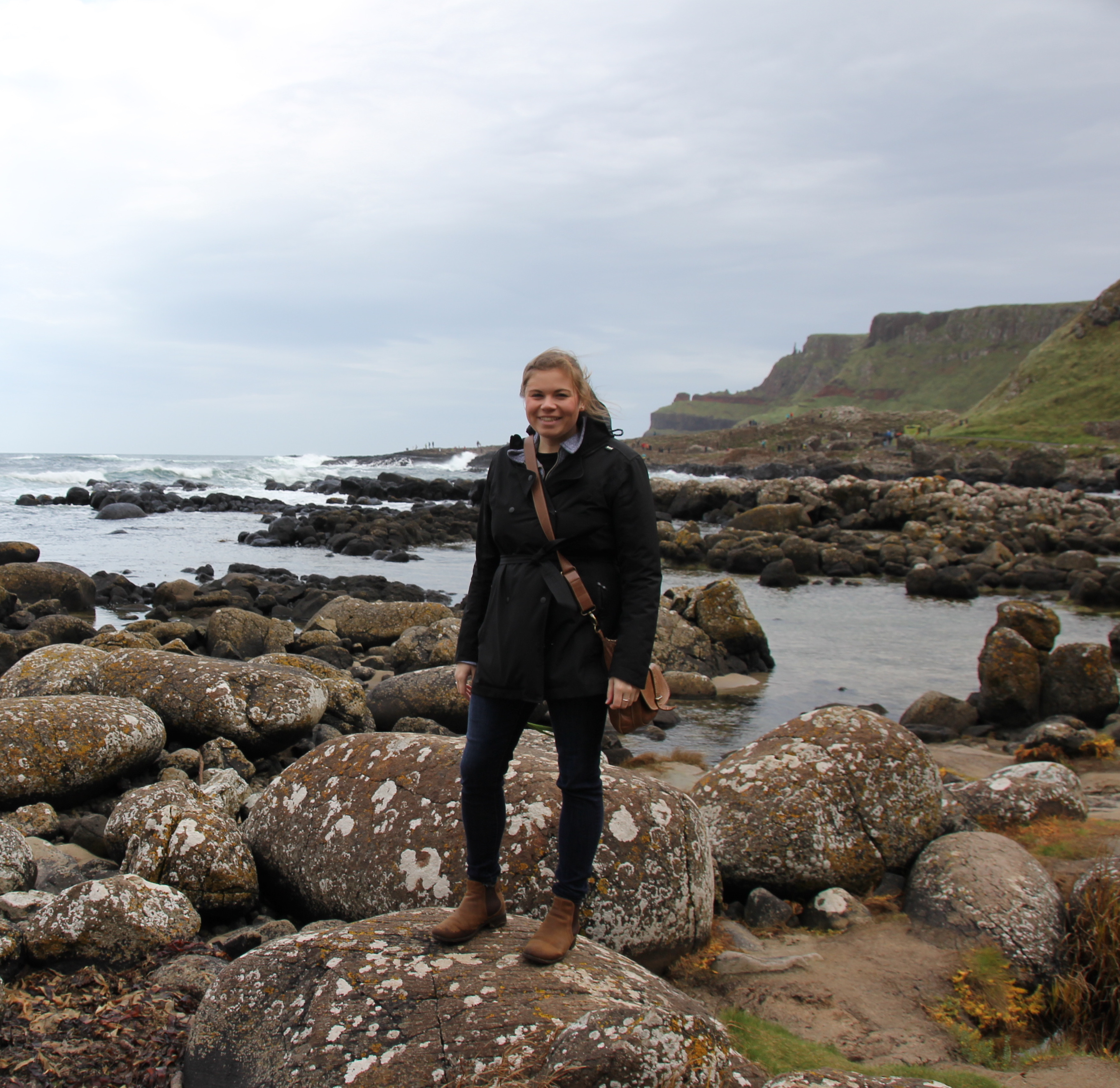 Picture of Devyn at the Giants Causeway